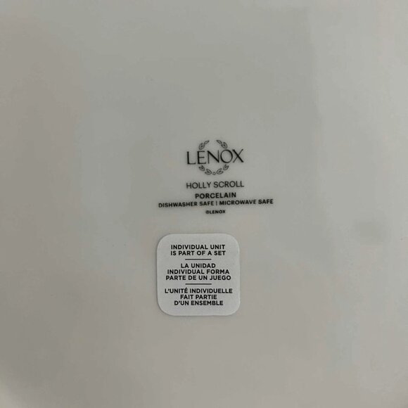 4pc Lenox Holly Scroll 10.5” Dinner Plate NEW - Picture 5 of 8